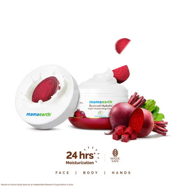 Beetroot Hydraful Light Moisturizing Cream with Beetroot & Hyaluronic Acid for Hydrated Pink Glow - 50 g