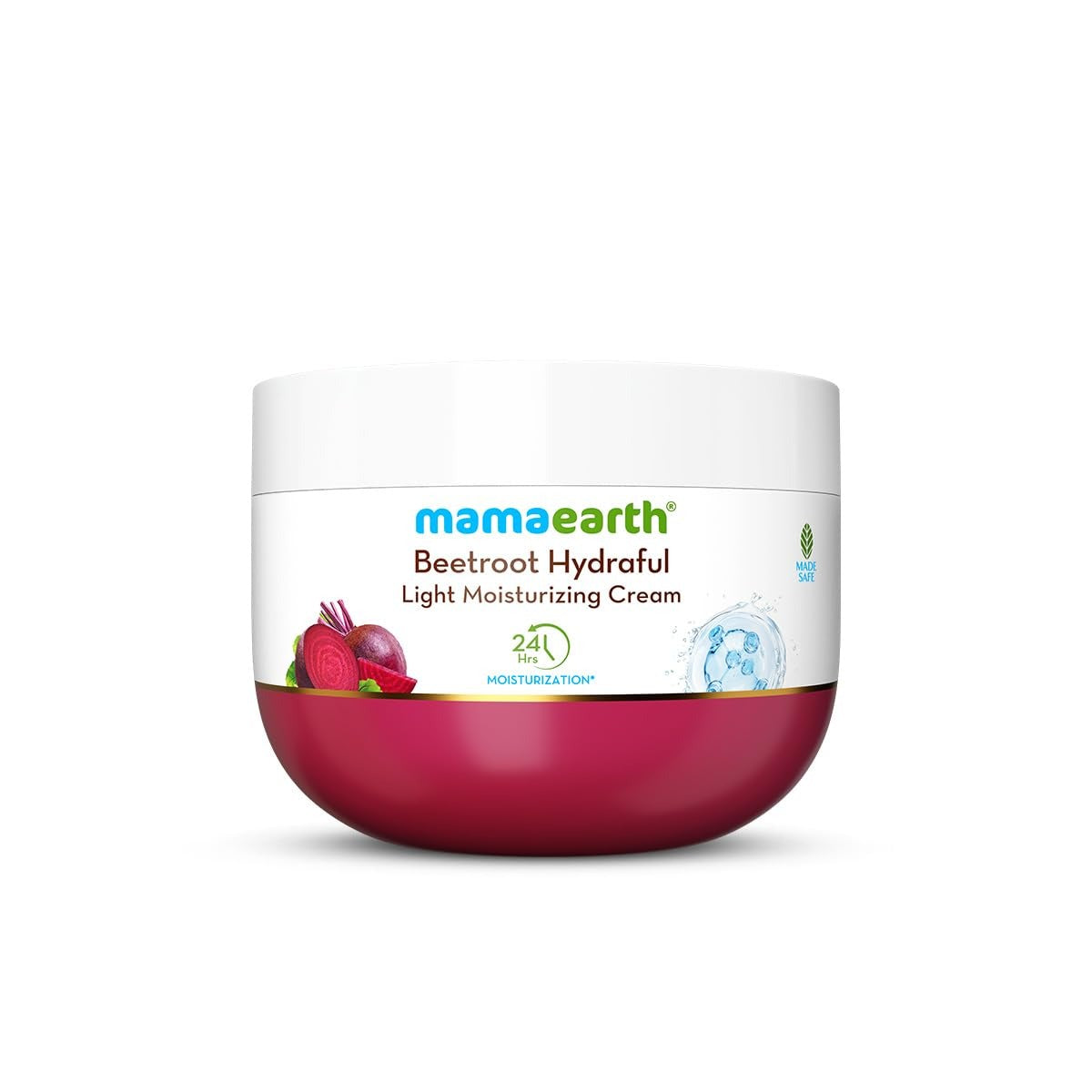 Mamaearth Beetroot Hydraful Light Moisturizing Cream With Beetroot & Hyaluronic Acid|For Hydrated Pink Glow|For Face, Hand & Body|24H Moisturization