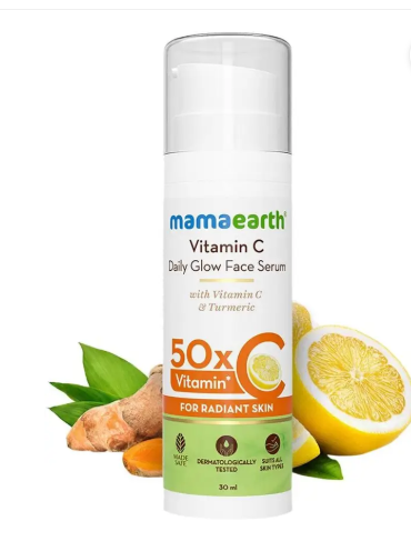 Mamaearth Daily Glow Face Serum With Vitamin C & Turmeric for Radiant Skin (30 ml)
