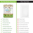 Mamaearth Rice Water Bamboo Sheet Mask with Rice Water & Coconut Milk for Deep Hydration and Dryness Nourishing Brightening- 25 g