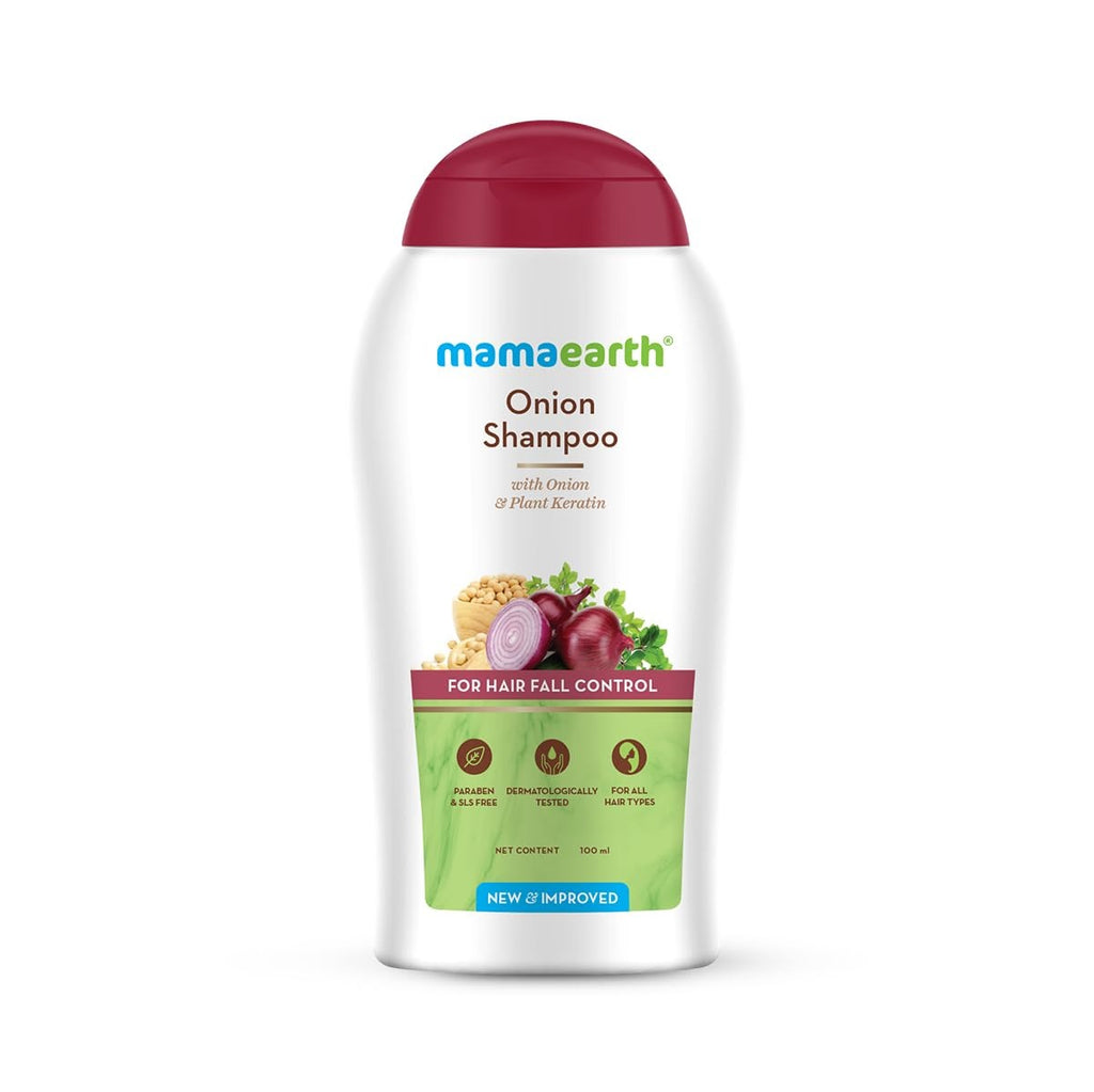 Mamaearth Onion Hair Fall Shampoo for Hair Growth & Hair Fall Control with added Keratin (100 ml)