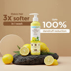 Mamaearth Lemon Anti-Dandruff Conditioner with Lemon, Aloe Vera for Itchy & Flaky Scalp | 3X Softer Hair & Up to 100% Dandruff Reduction in 1 Wash