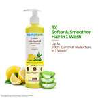 Mamaearth Lemon Anti-Dandruff Conditioner with Lemon, Aloe Vera for Itchy & Flaky Scalp | 3X Softer Hair & Up to 100% Dandruff Reduction in 1 Wash