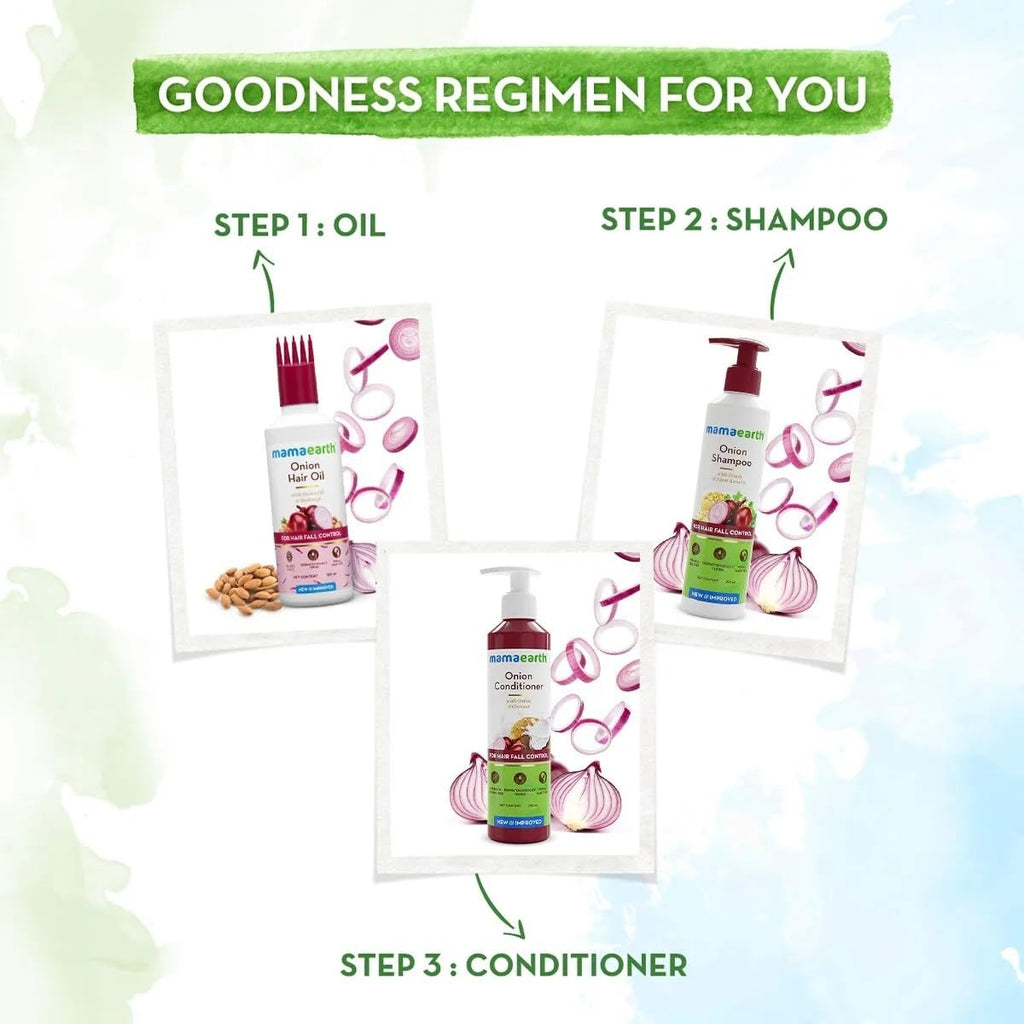 Mamaearth Onion Hair Oil for Hair Growth & Hair Fall Control with Redensyl 150ml