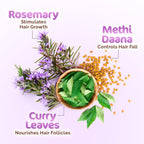 Mamaearth Rosemary Hair Growth Oil with Rosemary & Methi Dana for Promoting Hair Growth - 150 ml | Controls Hair Fall | Strengthens Hair