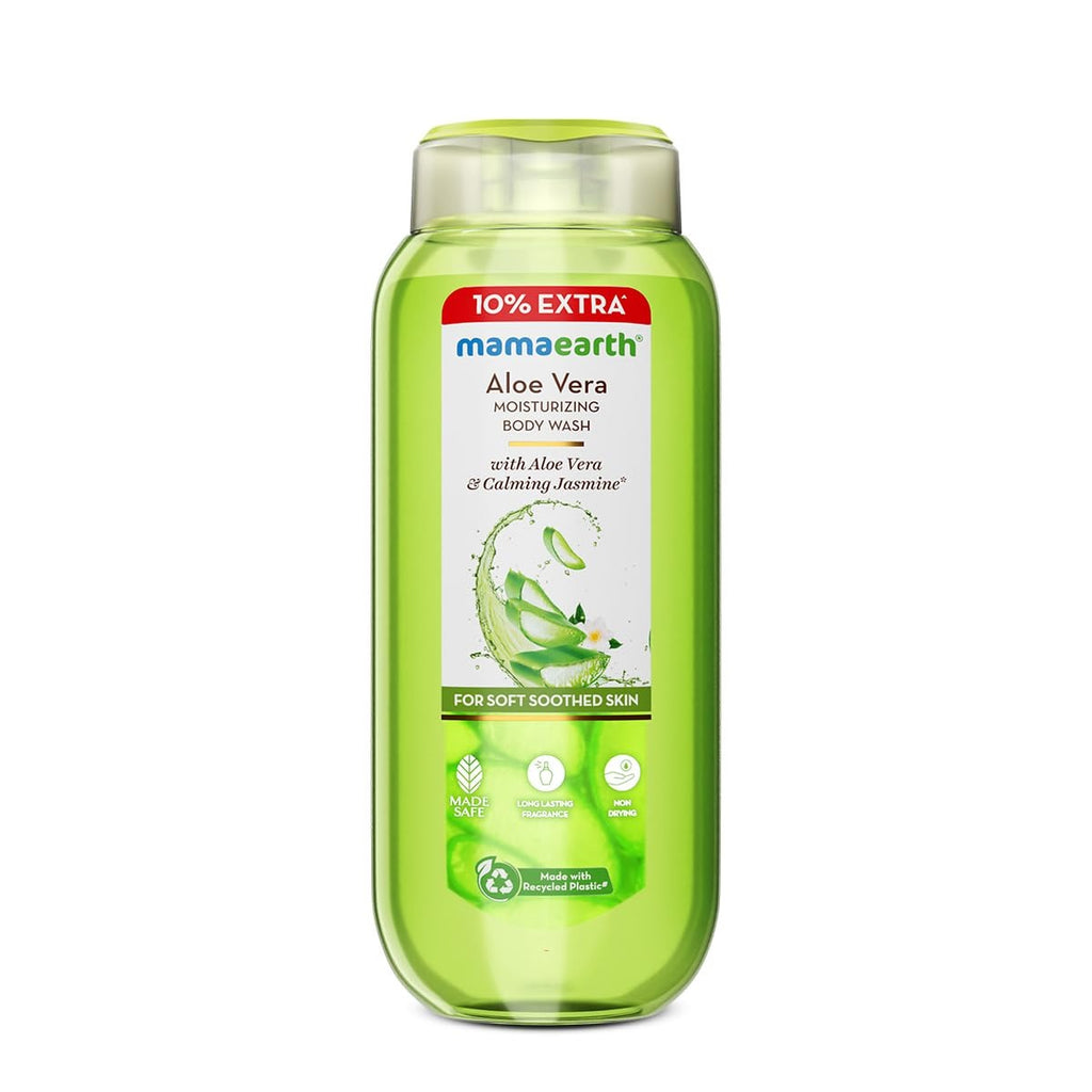 Mamaearth Aloe Vera Moisturizing Body Wash with Aloe Vera & Calming Jasmine Scent For Soft & Soothed Skin - 275 ml |Intensely Moisturizes