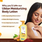 Mamaearth Ubtan Moisturizing Body Lotion with Turmeric & Saffron for Glowing Skin | 48 Hrs Moisturization | Nourishes Dry Skin | 7 in1 Total Care
