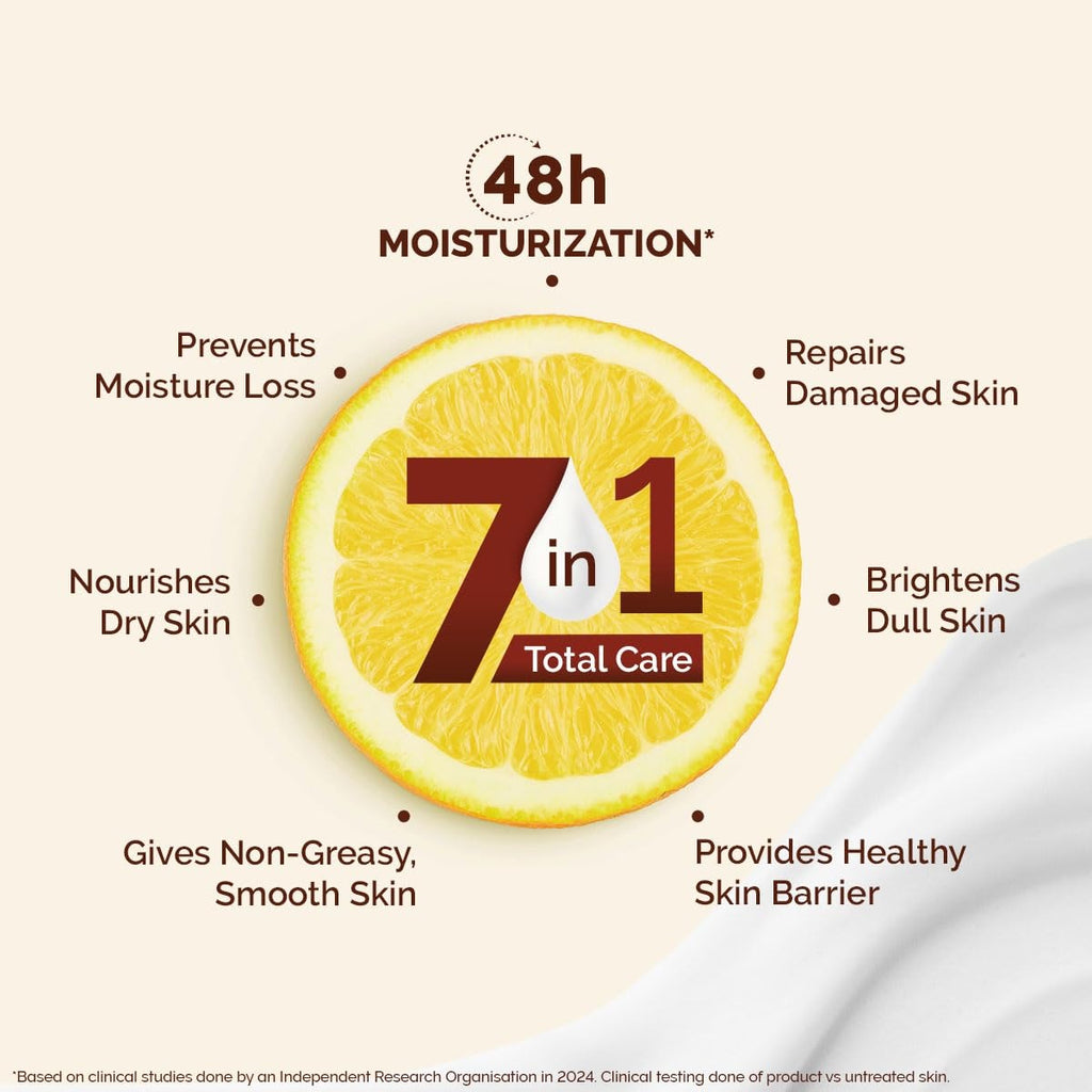 Mamaearth Vitamin C Daily Glow Body Lotion For Skin Brightening with Vitamin C & Honey - 100ml |Nourishes Dry Skin | 48 H Moisturization | 100% Natural Butter |