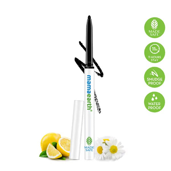 Charcoal Black Long Stay Kajal with Vitamin C & Chamomile for 11-Hour Smudge-free Stay