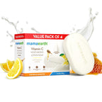 Mamaearth Vitamin C Moisturizing Lotion Soap(Value Pack of 4) - 125 g X 4 Units | Deeply Cleanses | Moisturizing Bathing Bar | Brightens Skin