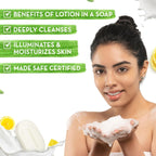 Mamaearth Vitamin C Moisturizing Lotion Soap(Value Pack of 4) - 125 g X 4 Units | Deeply Cleanses | Moisturizing Bathing Bar | Brightens Skin
