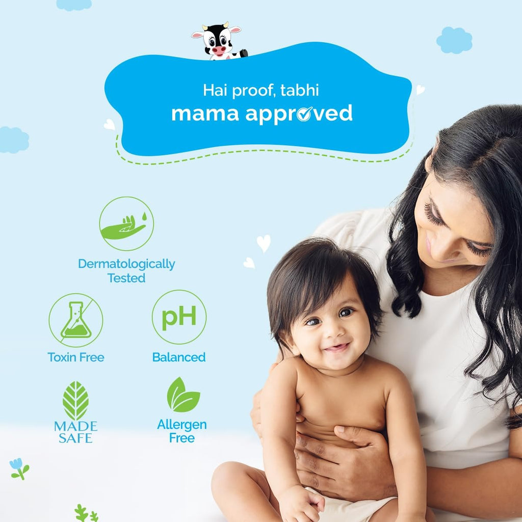 Mamaearth Milky Soft Head to Toe Wash With Oats, Milk, and Calendula for Babies- 200 ml |2-in-1 Tear-Free Body Wash & Shampoo | Moisturizes and Soothes Skin