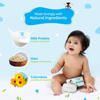 Mamaearth Milky Soft Bathing Bar For Babies - 75 g x 2 | Infused with Oats, Milk and Calendula | Gently Cleanses Skin, Keeps Skin Soft & Smooth, Mild & Gentle
