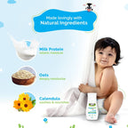 Mamaearth Milky Soft Body Lotion for Babies with Oats, Milk & Calendula – 200ml| Deeply Nourishes Skin | 24-Hour Moisturization | Travel-friendly Pack