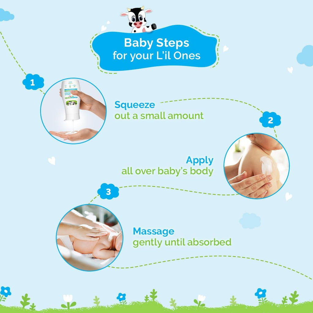 Mamaearth Milky Soft Body Lotion for Babies with Oats, Milk & Calendula – 200ml| Deeply Nourishes Skin | 24-Hour Moisturization | Travel-friendly Pack