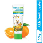 Mamaearth Natural Toothpaste For Cleanses Cavity,Plaque Repairing, Orange Flavour, SLS Free, With 750 Ppm Fluoride, 4+ Years, Plant Based