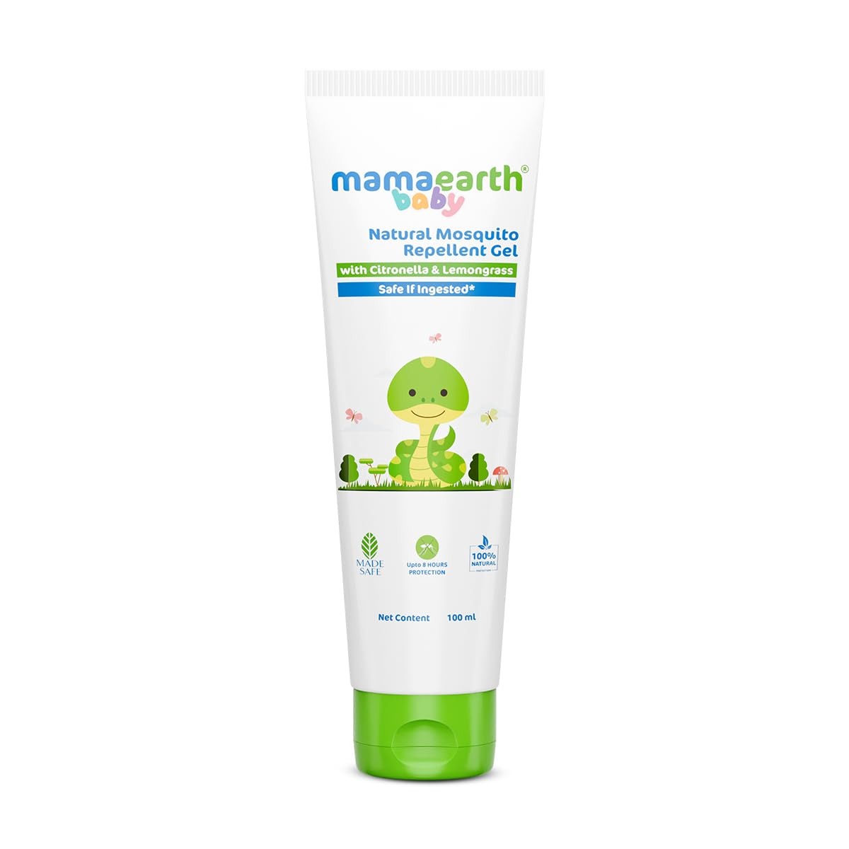 Mamaearth Natural Mosquito Repellent Gel - 100ml |DEET Free | Protects from Dengue, malaria & Chikungunya| Made safe Certified | Protection from Mosquitoes