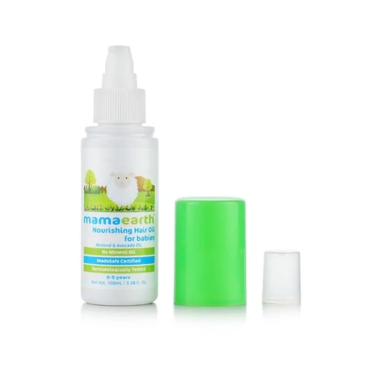 Mamaearth Nourishing Baby Hair Oil with Almond & Avocado, Clear, Coconut, 100 ml
