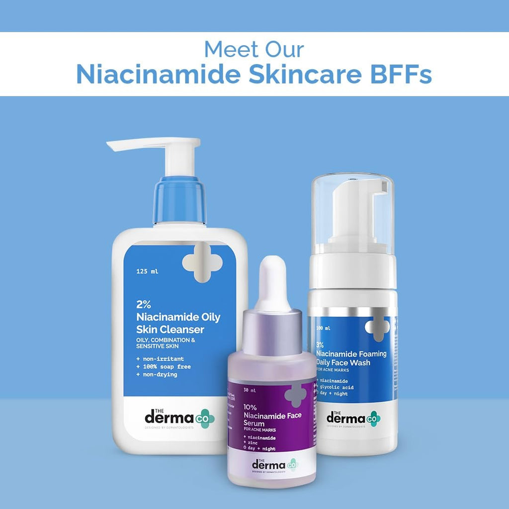 The Derma Co 2% Niacinamide Gentle Skin Cleanser for Sensitive, Dry, Normal Skin - 125 ml Non-Irritant | 100% Soap-Free | Non-Oil Stripping