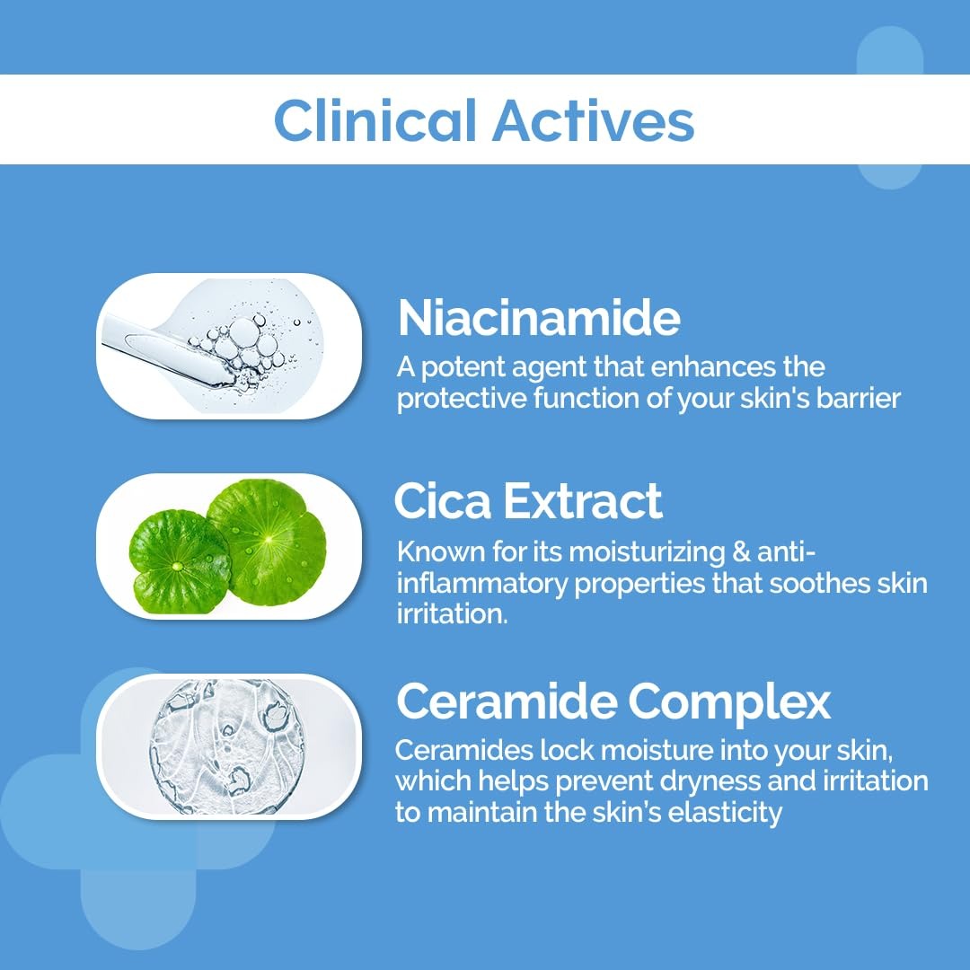 The Derma Co 2% Niacinamide Gentle Skin Cleanser for Sensitive, Dry, Normal Skin - 125 ml Non-Irritant | 100% Soap-Free | Non-Oil Stripping