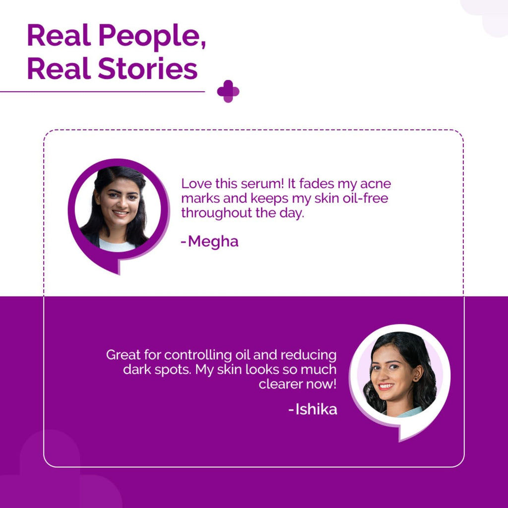 The Derma Co 10% Niacinamide Serum with 2% Zinc, Powered by Deep Penetration Formula™ | Fades Acne Marks, Controls Oil & Reduces Dark Spots | 10 ml