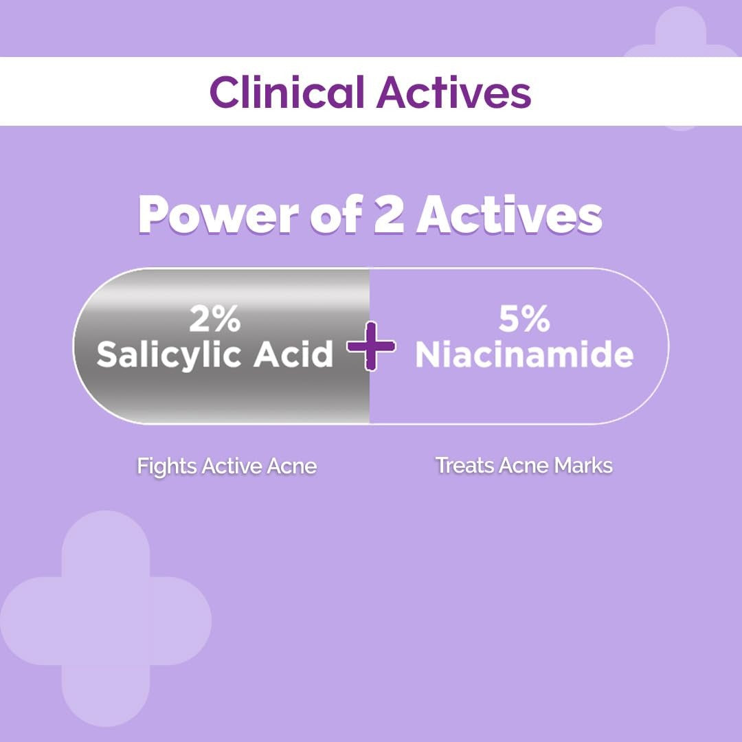 The Derma Co Sali-Cinamide Anti-Acne Face Serum with 2% Salicylic Acid & 5% Niacinamide for Acne & Acne Marks - 10ml