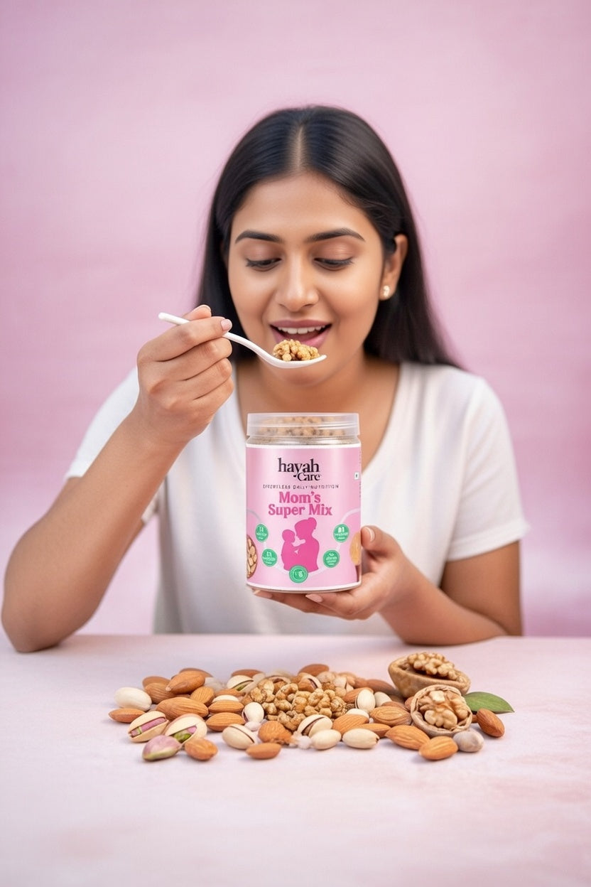 Hayah Care Mom’s Super Mix – Premium Nutrition Powder for Mothers,3 Rich Nuts & Seeds Powder , Traditional Homemade Health Mix for Daily Energy, (830 gm)