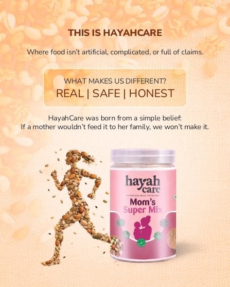 Hayah Care Mom’s Super Mix – Premium Nutrition Powder for Mothers,3 Rich Nuts & Seeds Powder , Traditional Homemade Health Mix for Daily Energy, (830 gm)