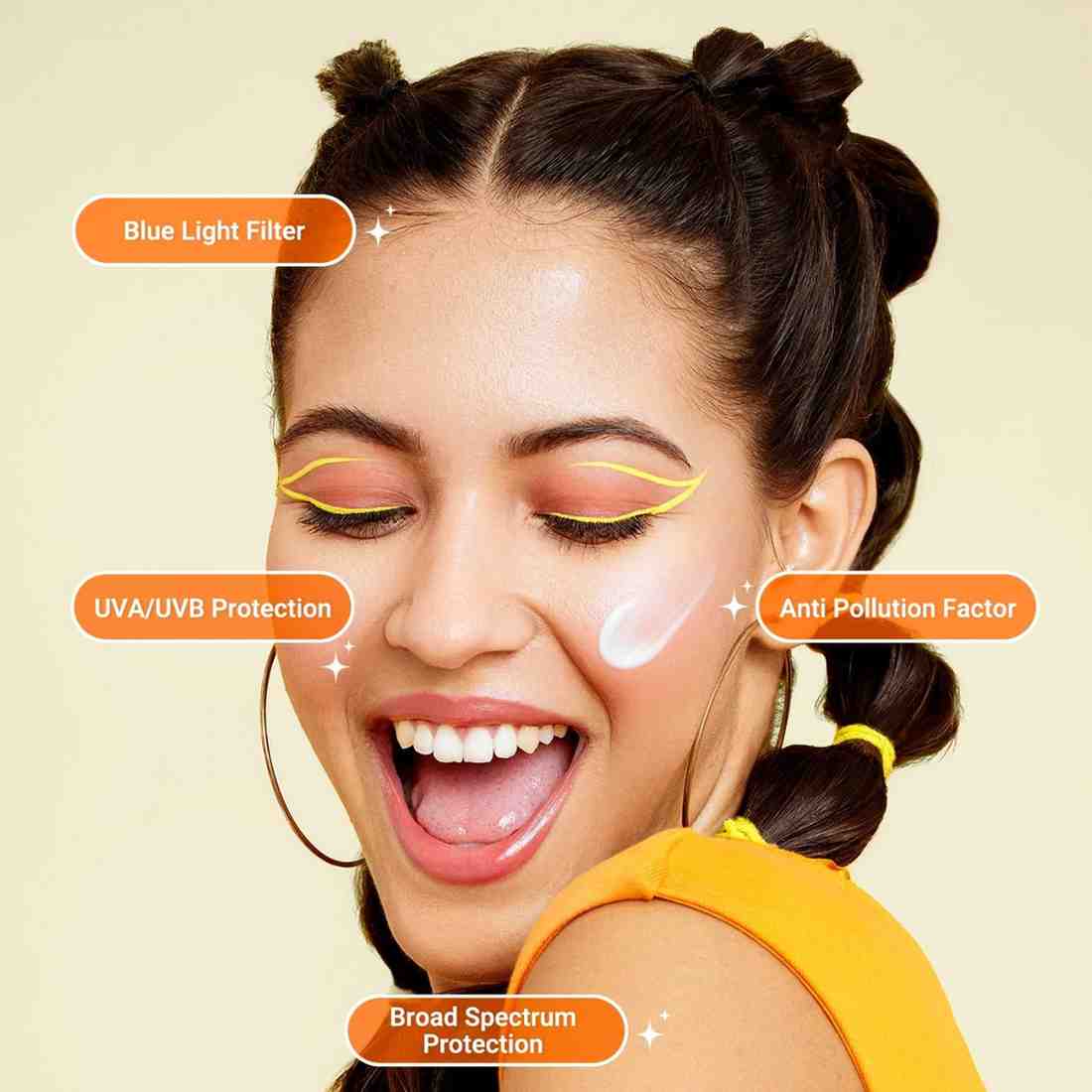 Aqualogica Glow+ Dewy Sunscreen Gel SPF 50+ PA++++ with Papaya & Vitamin C | UVA/B & Blue Light Protection | Anti-Pollution Factor (APF) Technology 80g