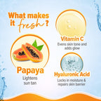 Aqualogica Glow+ Dewy Sunscreen Gel SPF 50 PA++++ with Papaya & Vitamin C | For Dry, Sensitive, Oily & Combination Skin | UVA/B & Blue Light Protection 30g