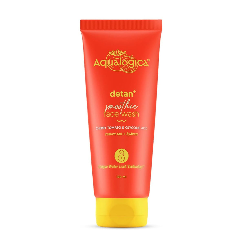 Aqualogica Detan+ Smoothie Face Wash with Glycolic Acid & Cherry Tomato for Men & Women for Tan removal, Hydrates & Gentle Exfoliates -Oily, Dry