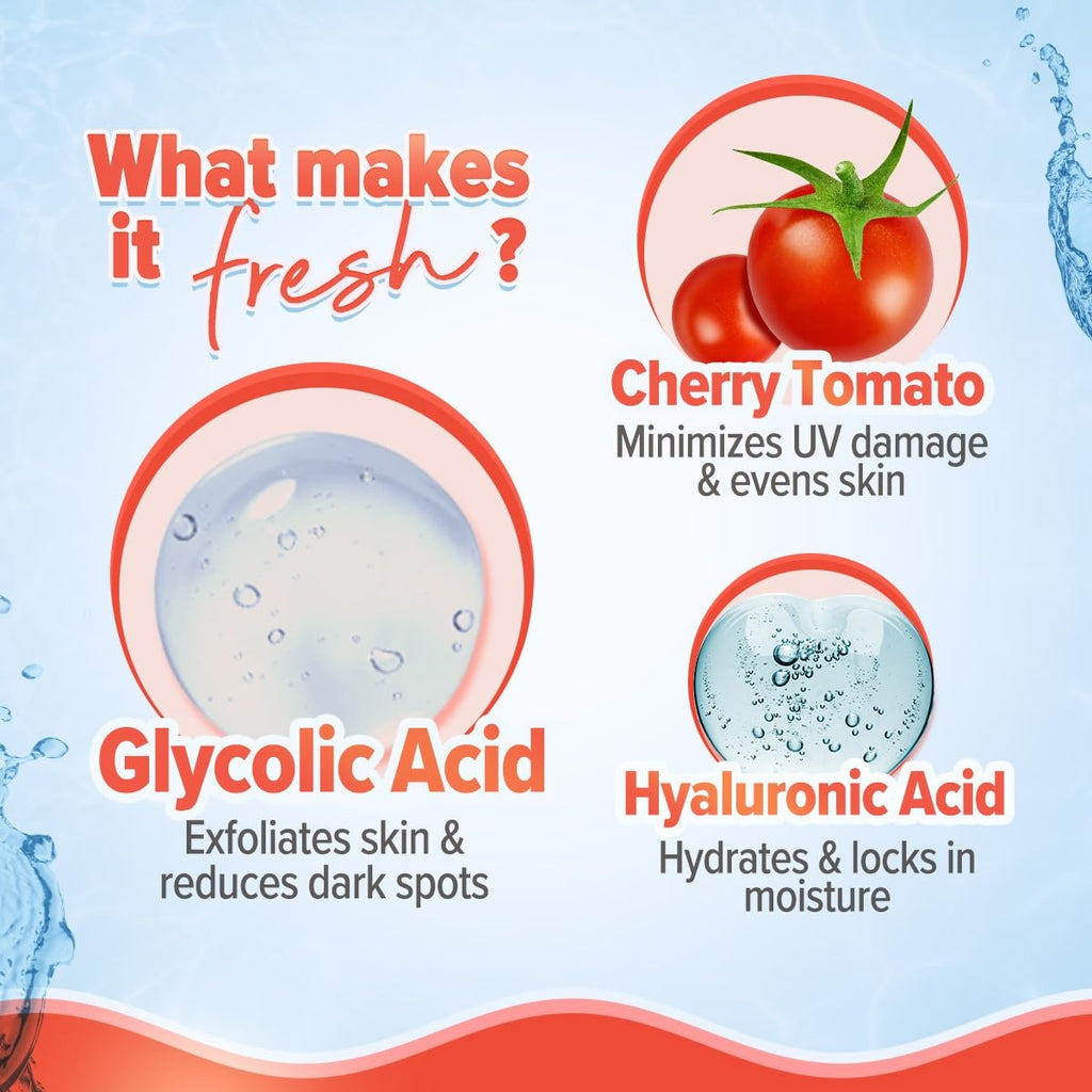 Aqualogica Detan+ Smoothie Face Wash with Glycolic Acid & Cherry Tomato for Men & Women for Tan removal, Hydrates & Gentle Exfoliates -Oily, Dry