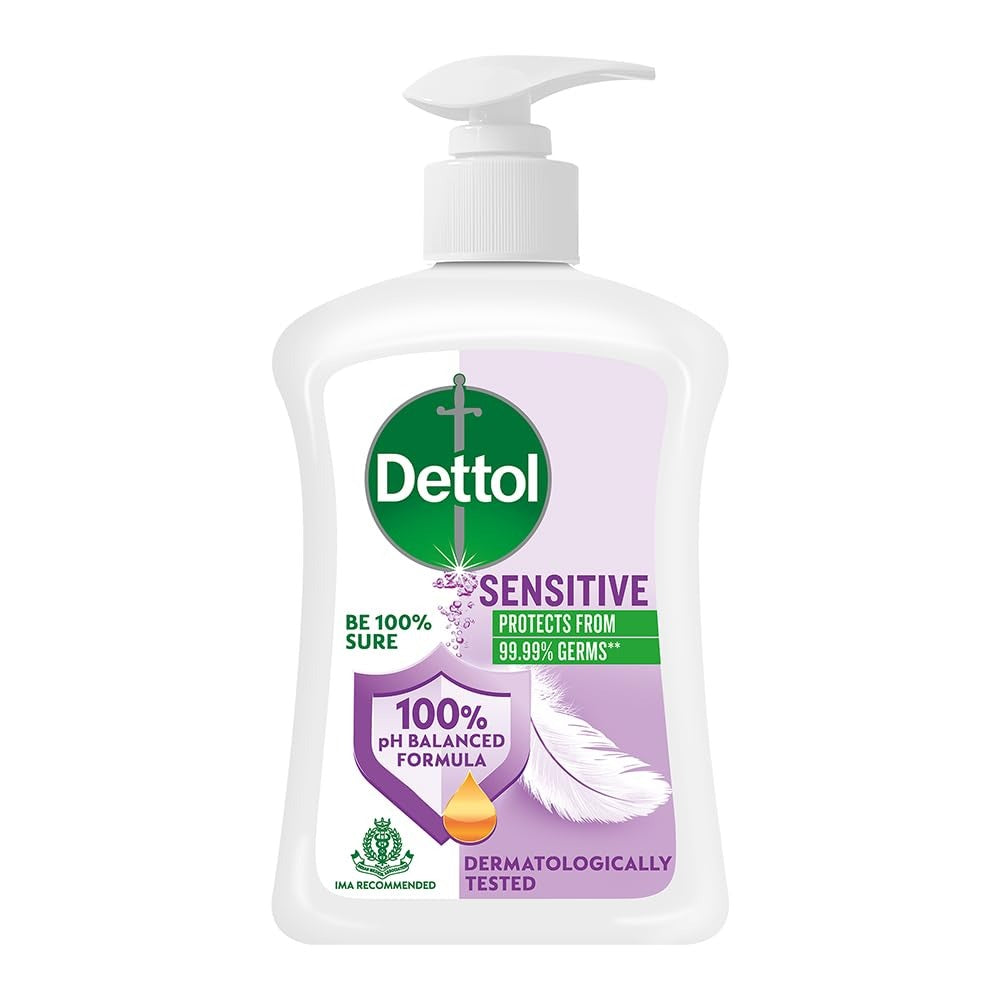 Dettol Sensitive Liquid Hand Wash - 200 ml, daily use hand wash, skin friendly hand wash ,antibacterial hand wash ,