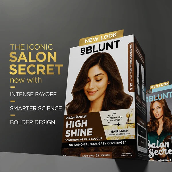 BBLUNT High Shine Conditioning Hair Colour - Honey Light Golden Brown