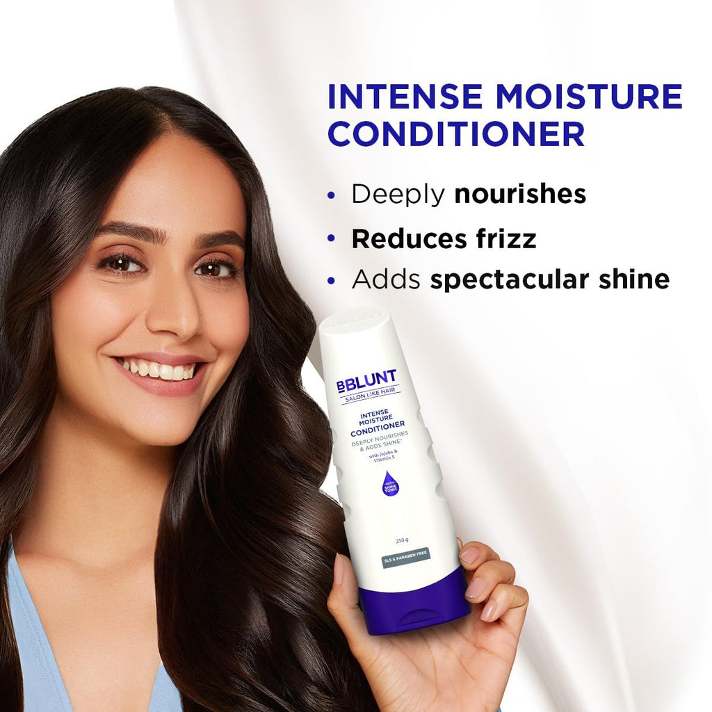 BBLUNT Intense Moisture Conditioner With Vitamin E & Jojoba For Dry & Frizzy Hair - 250 Grams