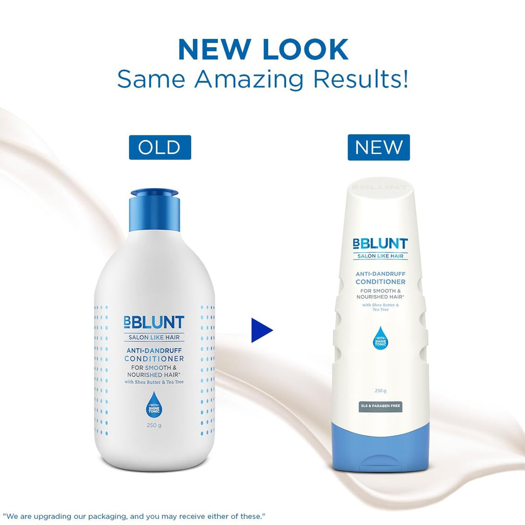 BBLUNT Anti-Dandruff Conditioner for All Hair Types With Shea Butter & Tea Tree For Dandruff Control - 250 Grams