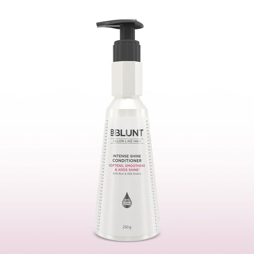 BBLUNT Intense Shine Conditioner for All Hair Types With Rice & Silk Protein For Softer, Smoother & Shinier Hair - 250 Grams