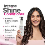 BBLUNT Intense Shine Conditioner for All Hair Types With Rice & Silk Protein For Softer, Smoother & Shinier Hair - 250 Grams