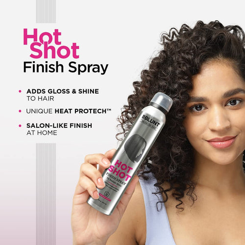 Bblunt Hot Shot Finish Spray For Radiant Shine | Designed for Indian Hair | Adds Shine | Lends Hair Glossy Finish | For Men & Women | 200 ml
