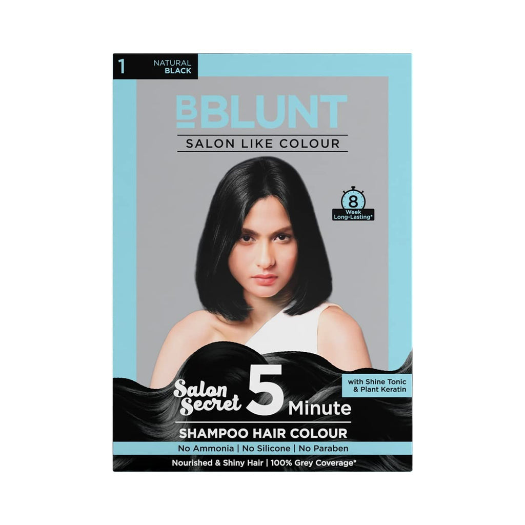 Natural Black 5 Minute Shampoo Hair Colour - 20ml X 5