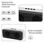 1200mAh Portable Wireless Bluetooth Speaker, 10W HD Sound, RGB Lights, TWS Connectivity, Bluetooth v5.3, Type C Charging Port (AST-3304, Black & White)