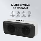 1200mAh Portable Wireless Bluetooth Speaker, 10W HD Sound, RGB Lights, TWS Connectivity, Bluetooth v5.3, Type C Charging Port (AST-3304, Black & White)