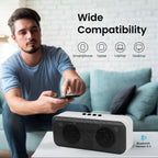 1200mAh Portable Wireless Bluetooth Speaker, 10W HD Sound, RGB Lights, TWS Connectivity, Bluetooth v5.3, Type C Charging Port (AST-3304, Black & White)