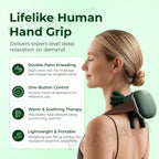 Bionic Heated Massager, Wireless Portable Shiatsu Neck, Back and Leg Massager, Electric Deep Tissue handlend 4D Kneading Massage, Human Hand Design for Blood Circulation, Pain Relief and Muscle Relaxation.