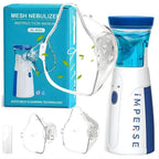 Nebulizer - Mesh Nebulizer ( Portable ) for Adults & Kids, Mini Handheld Ultrasonic Inhaler, Low-Noise Steam Vaporizer for Home & Travel(Blue)