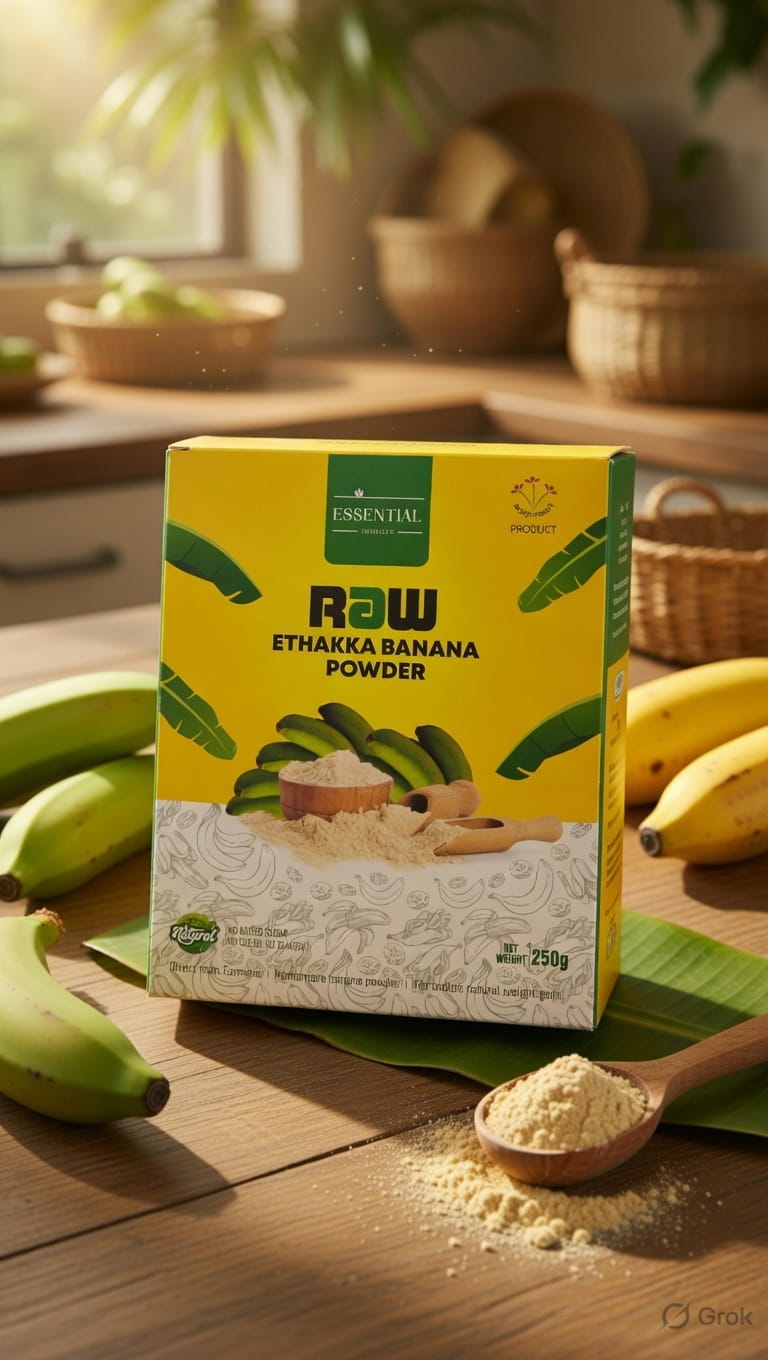 Essential Raw Ethakka Banana Powder – 250g