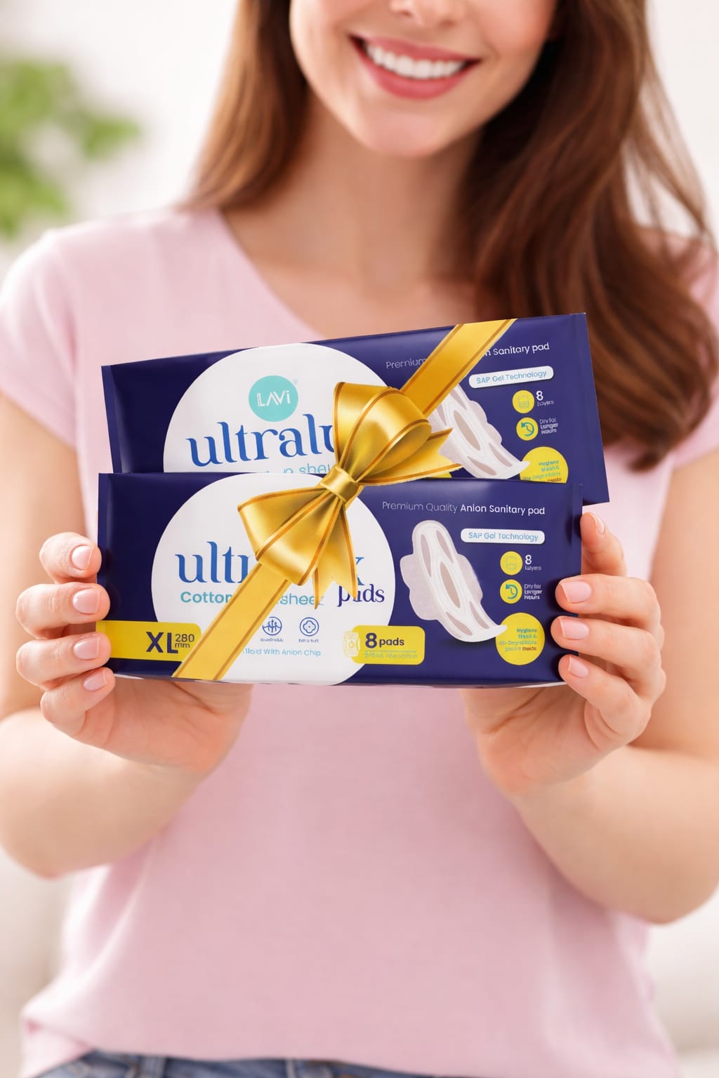 ULTRALUX COTTON SANITARY PAD XL - BOGO-16 UNITS