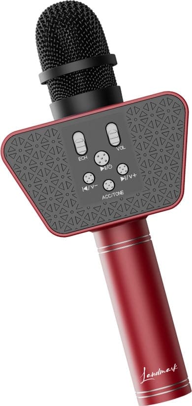 LANDMARK BT55 Wireless Karaoke Microphone (Red)