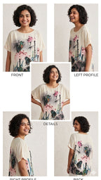 Floral Wings Baniyan Top | xl | | cotton silk material |korean & chinese crop top