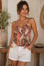 Sunset Boho Cami Top | M | Korean & chinese crop top